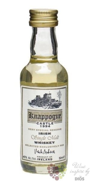 Knappogue Castle 1993 single malt Irish whiskey 40% vol.   0.05 l