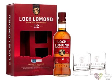 Loch Lomond  Perfectly balanced  12 years old 2glass set Highland whisky 46% vol. 0.70 l