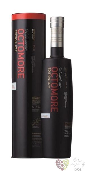 Octomore Wine cask  edition 7.2 208 ppm  Islay whisky by Bruichladdich 58.5% vol.   0.70 l