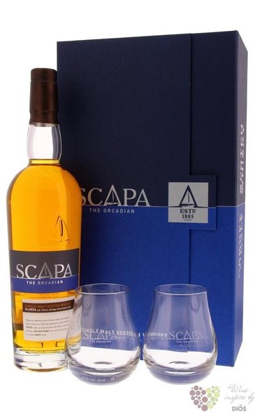 Scapa  Orcadian Glansa  glass pack single malt Orkney whisky 40% vol.  0.70 l
