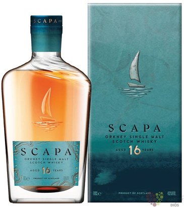 Scapa  Orcadian Skiren  aged 16 years single malt Orkney whisky  48% vol.  0.70 l