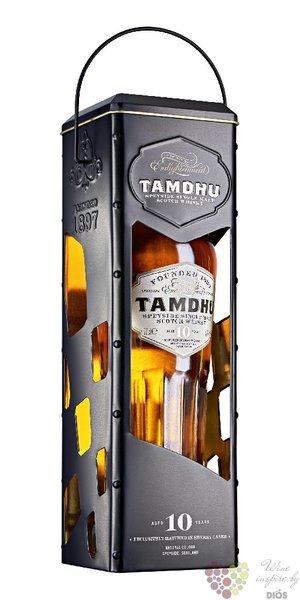 Tamdhu 10 years old metal box single malt Speyside whisky 40% vol.  0.70 l
