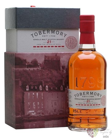 Tobermory  Manzanila cask  aged 21 years single malt Mull whisky 53.8% vol.  0.70 l