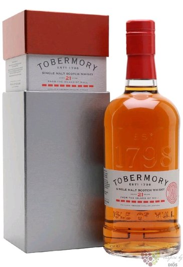Tobermory  Oloroso cask  aged 21 years single malt Mull whisky 46.3% vol.  0.70 l
