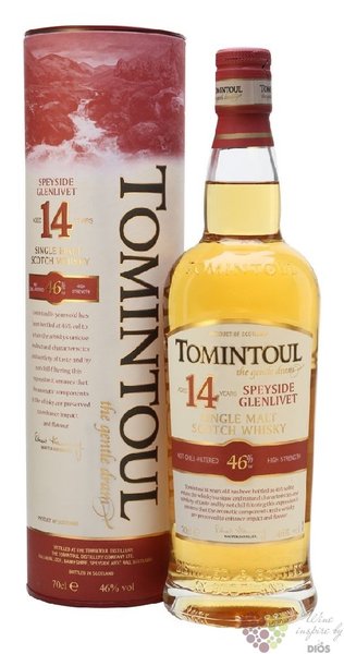 Tomintoul aged 14 years Speyside single malt whisky 40% vol.  0.70 l