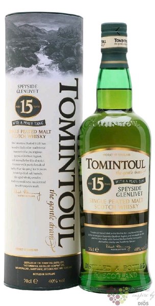 Tomintoul  with a Peaty Tang  aged 15 years Speyside whisky 46%vol.  0.70 l