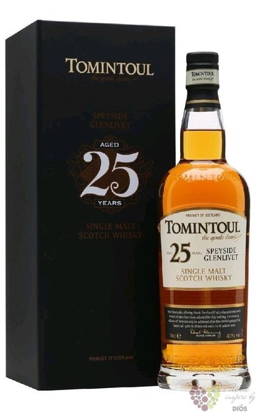 Tomintoul aged 25 years Speyside single malt whisky 43% vol.  0.70 l
