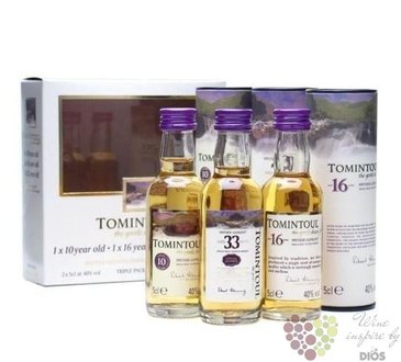 Tomintoul  3pack  Speyside single malt whisky 3 x 0.05 l