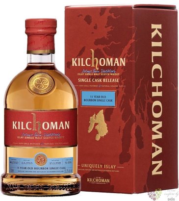 Kilchoman  Bourbon Cask 2010  aged 11 years single malt Islay whisky  52.5% vol.  0.70 l