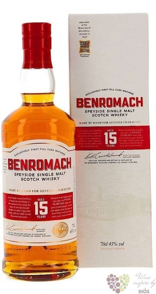Benromach 15 years old Speyside whisky 43% vol.  0.70 l