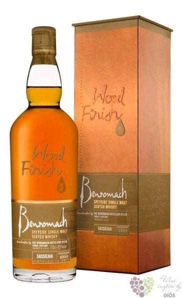 Benromach Wood finish  Sassicaia cask  2010 single malt Speyside whisky 45% vol.  0.70 l