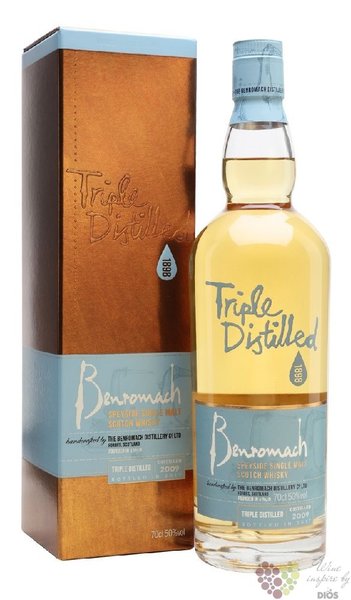 Benromach  Triple distilled  2009 single malt Speyside whisky 50% vol.  0.70 l