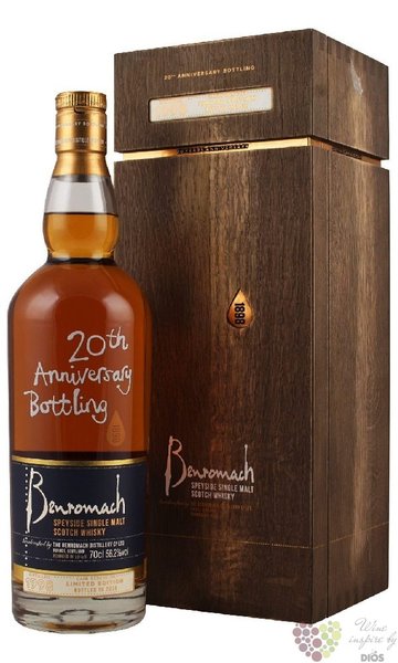 Benromach  20 annniversary edition  1998 single malt Speyside whisky 56.2% vol.  0.70 l