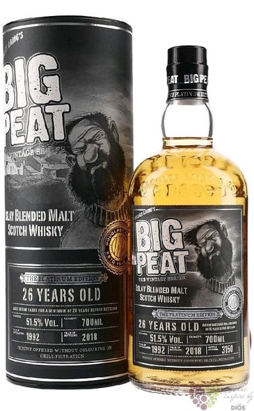 Big Peat 1992  the Platinum edition  aged 26 years Islay malt whisky 51.5% vol.  0.70 l