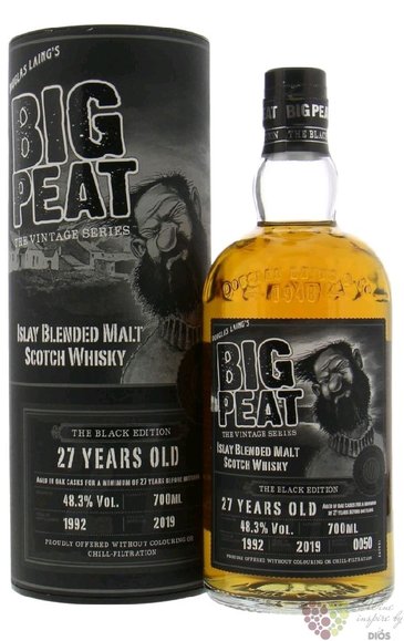 Big Peat 1992  the Black edition  aged 27 years Islay malt whisky 48.3% vol.  0.70 l