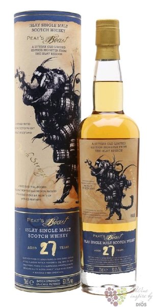 Peats Beast 1992 aged 27 years single malt Islay whisky 50.1% vol.  0.70 l