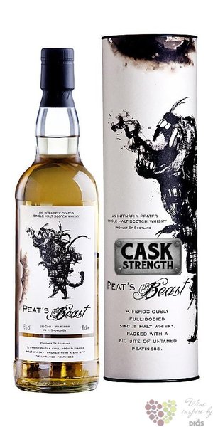 Peats Beast Cask strength first edition single malt Islay whisky 52.1% vol.  0.70 l