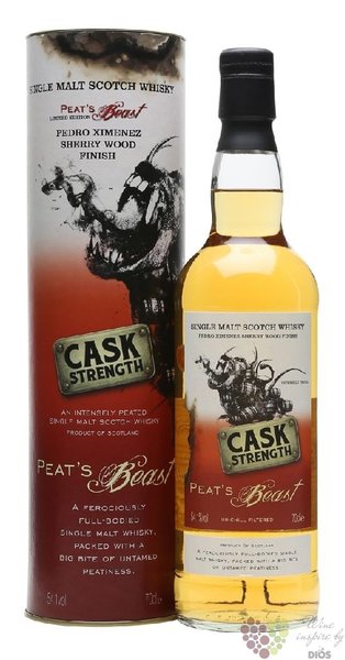 Peats Beast Cask strength edition PX single malt Islay whisky 54.1% vol.  0.70l