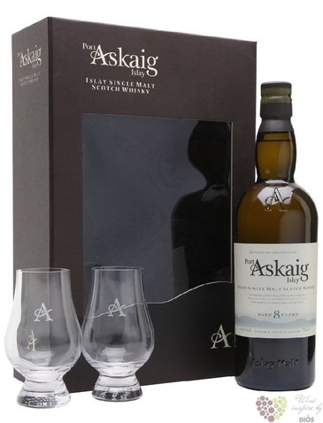 Port Askaig aged 8 years gift set Islay whisky by Elixir Distillers 45.8% vol.0.70 l