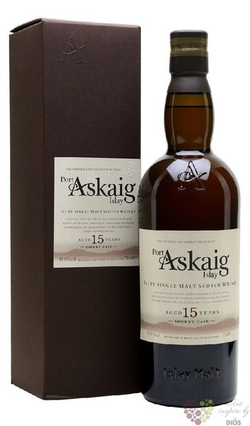 Port Askaig  Sherry cask  aged 15 years Islay whisky by Elixir Distillers 45.8% vol.  0.70 l