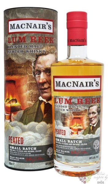 MacNairs Lum Reek Peated blended malt Scotch whisky by GlenAllachie 46% vol.  0.70 l