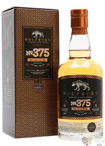 Wolfburn  Small batch release No. 375  Highlands whisky 46% vol.  0.70 l