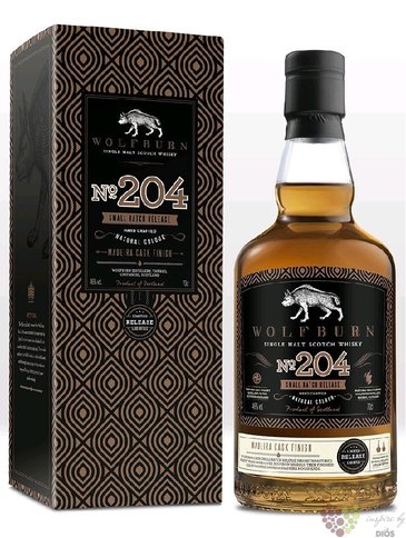 Wolfburn  Small batch release No. 204  Highlands whisky 46% vol.  0.70 l