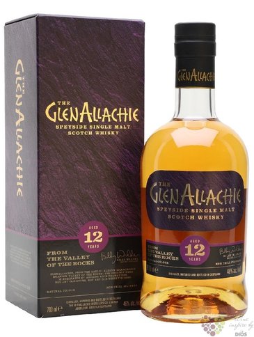 GlenAllachie aged 12 years single malt Speyside whisky 46% vol.  0.70 l
