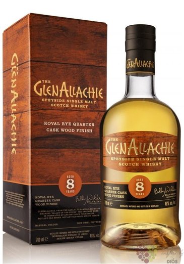 GlenAllachie  Koval Rye Quarter cask  aged 8 years Speyside whisky 48% vol.  0.70 l