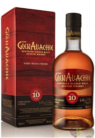 GlenAllachie  Port Wood  aged 10 years Speyside whisky 48% vol.  0.70 l