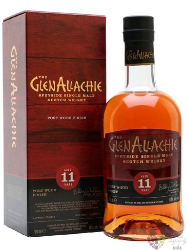 GlenAllachie  Port wood  aged 11 years Speyside whisky 48% vol.  0.70 l