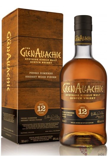 GlenAllachie  PX  aged 12 years single malt Speyside whisky 48% vol.  0.70 l