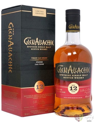 GlenAllachie Virgin oak  Spanish oak  aged 12 years Speyside whisky 48% vol.  0.70 l