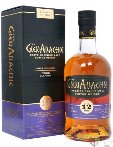GlenAllachie Virgin oak  French oak  aged 12 years Speyside whisky 48% vol.  0.70 l