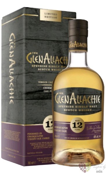 GlenAllachie Virgin oak  Chinquapin oak  aged 12 years Speyside whisky 48% vol.  0.70 l