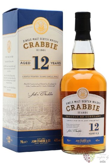 John Crabbies 12 years old single malt whisky of England 40% vol.  0.70 l