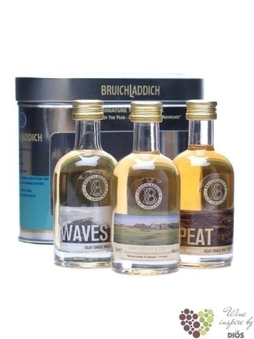 Bruichladdich  Collection  exclusive set of Single malt Islay whisky 46% vol.3 x 0.05 l