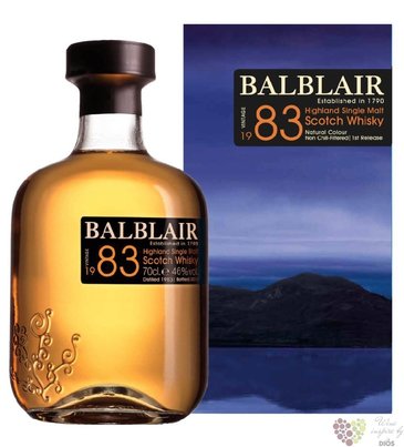 Balblair 1983 single malt Highland whisky 46% vol.     0.70 l