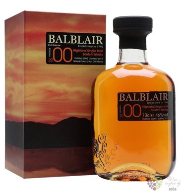 Balblair 2000 single malt Highland Scotch whisky 43% vol.    0.05 l