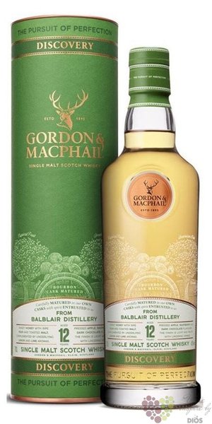 Balblair  Gordon &amp; MacPhail Discovery  aged 12 years Highland whisky 43% vol.  0.70 l