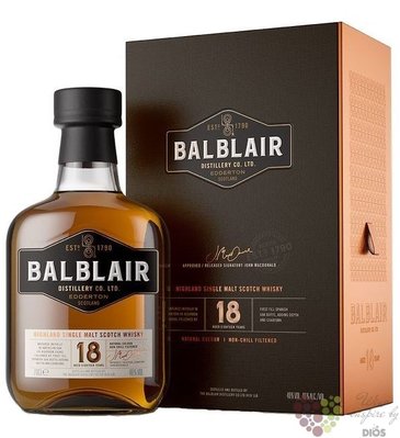 Balblair aged 18 years Single malt Highland whisky 46% vol.  0.70 l