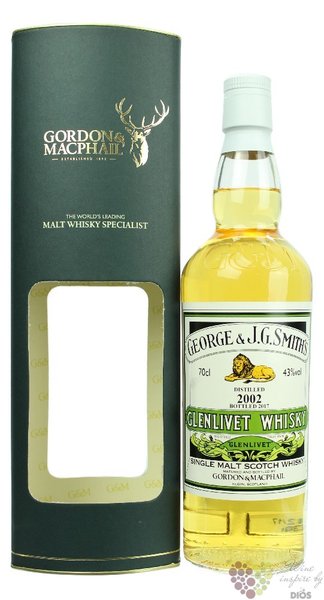 Glenlivet 2002  Gordon &amp; MacPhail Distillery label  Speyside whisky 43% vol.  0.70 l
