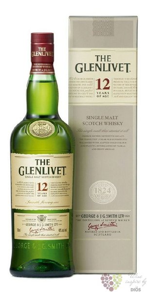 Glenlivet 12 years old Speyside single malt whisky 40% vol.  0.70 l