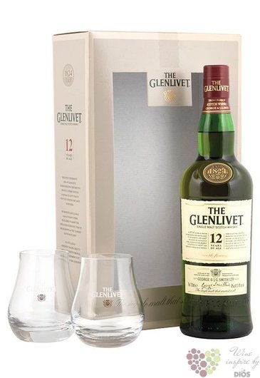 Glenlivet 12 years old 2glass pack Speyside single malt whisky 40% vol.    0.70l