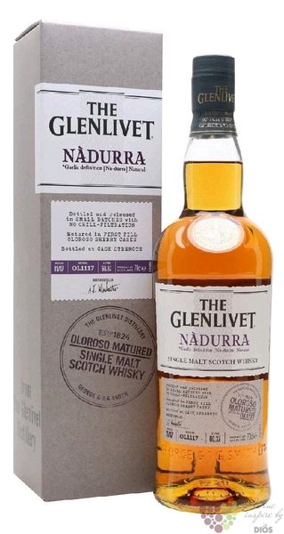 Glenlivet Nadurra Oloroso matured  batch OL1117  Speyside whisky 60.3% vol.  0.70 l
