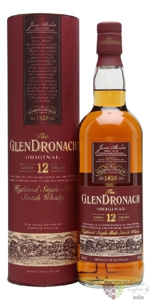 GlenDronach  Original  aged 12 years single malt Highland whisky 43% vol.  0.70 l