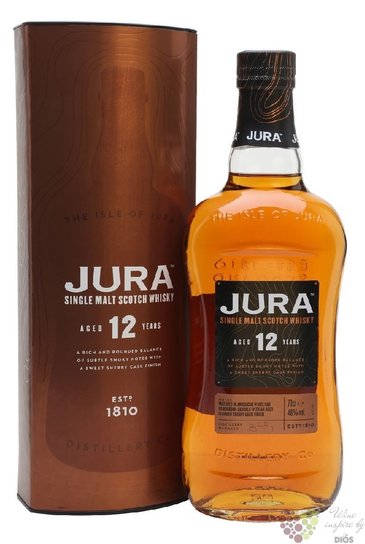 Jura aged 12 years single malt Jura whisky 40% vol.  0.70 l