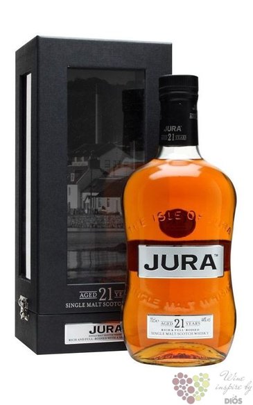 Jura aged 21 years single malt Islands whisky 44% vol.  0.70 l