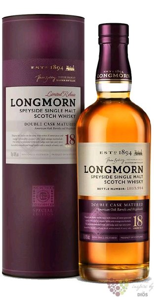 Longmorn  Secret Speyside Special edition  18 years old Speyside whisky 48% vol.  0.70 l