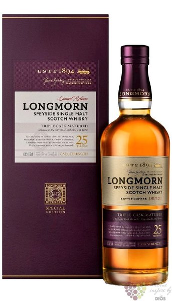 Longmorn  Secret Speyside Special edition  25 years old Speyside whisky 52.8% vol.  0.70 l